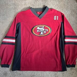 Y2K NFL The‎ Players San Francisco 49ers Owens 81 Fleece Pullover Sweater